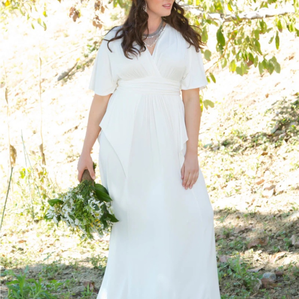 Kiyonna White Bridal Indie Maxi Dress